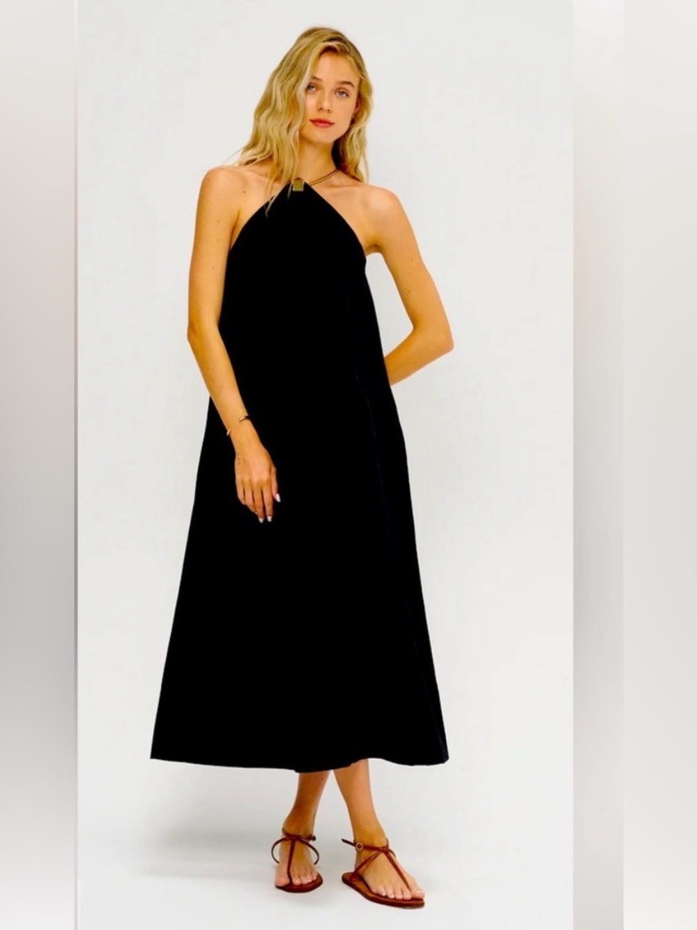 Tibi nwt Tech Twill Lavalliere Halter Dress size 6